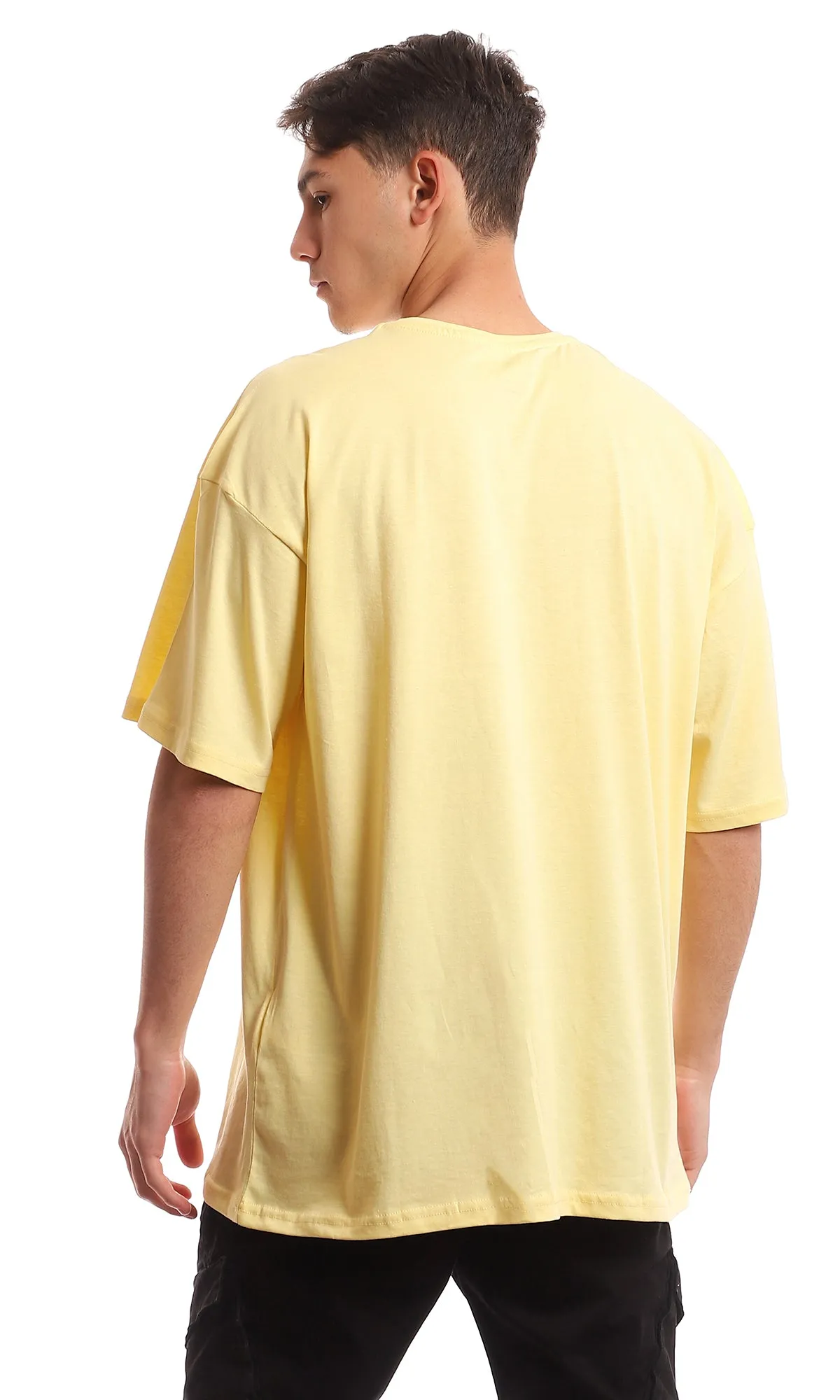 97378 "New Tokyo" Front Printing Light Yellow Summer T-Shirt