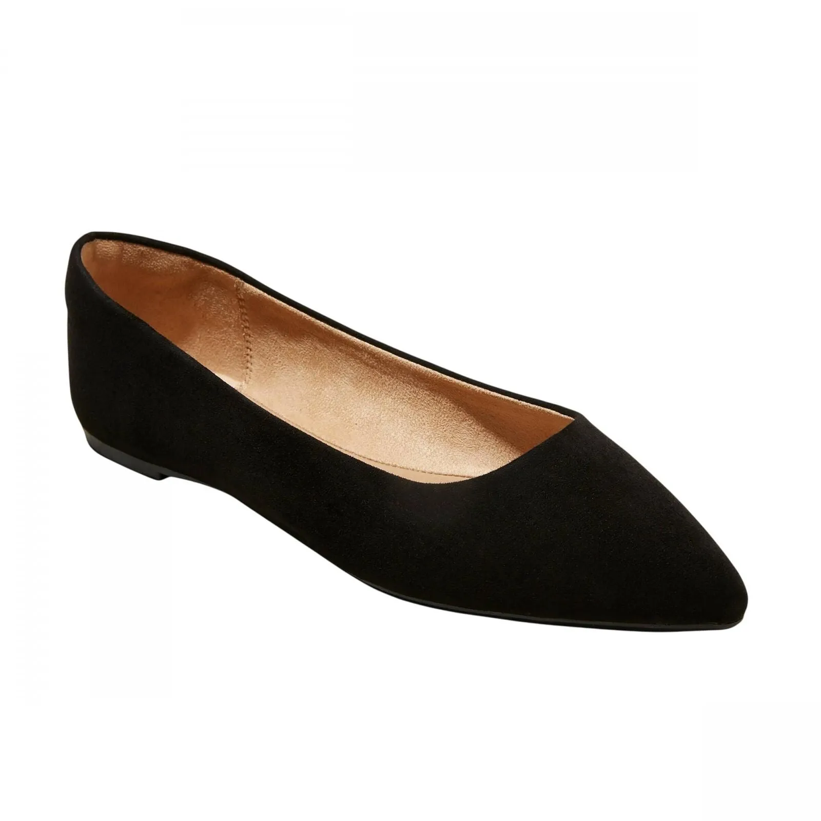 A New Day Corinna Wide Width Ballet Flats with Memory Foam Insole Black 6.5W