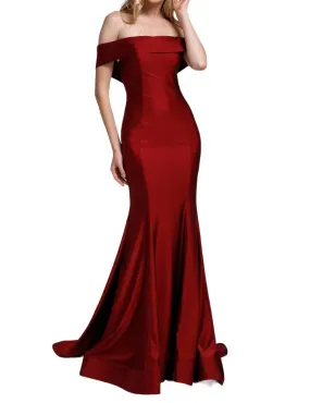 Amelia Couture - Lycra Off Shoulder Mermaid Dress