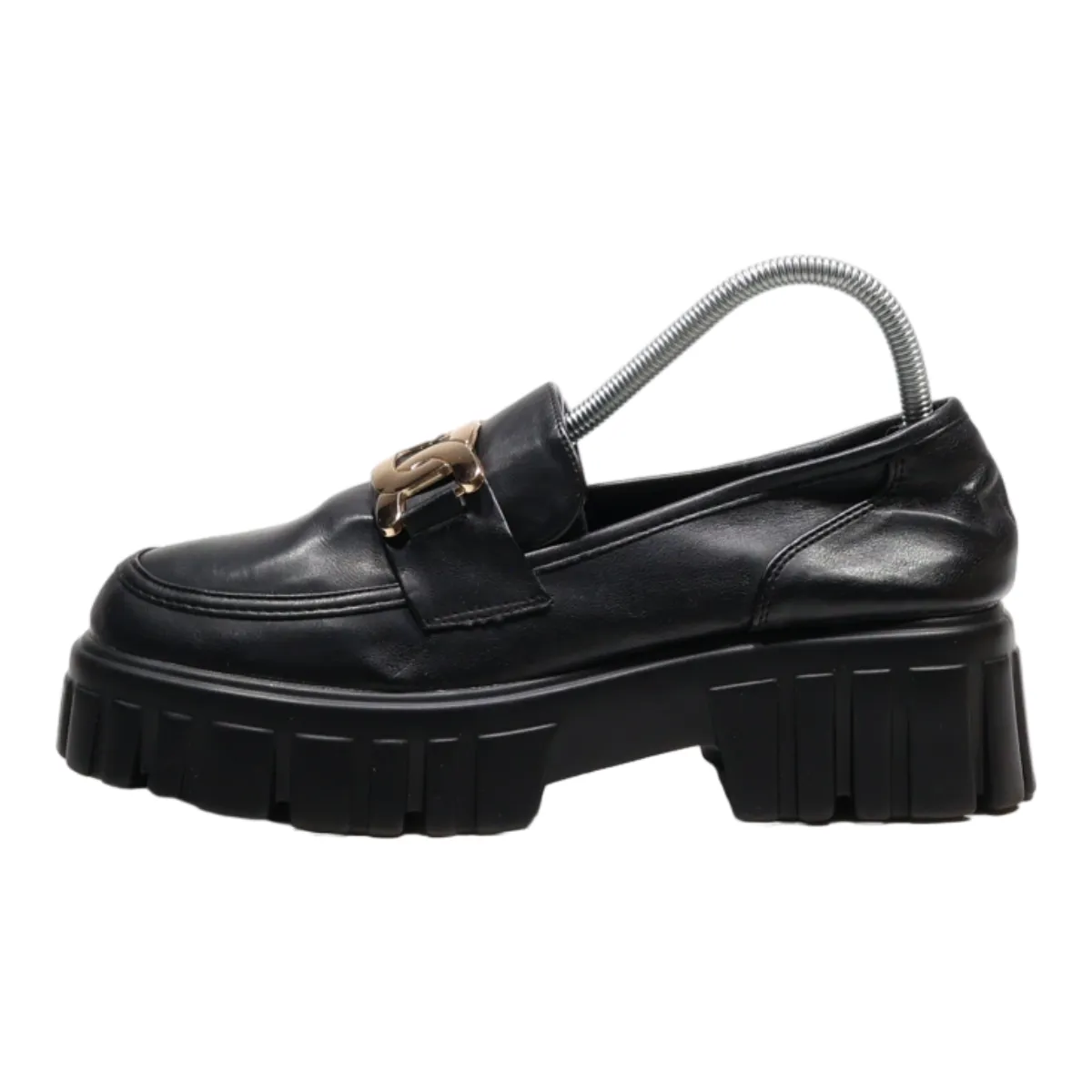 AZALEA WANG Loafers Platform Shoes Black Synthetic Womens UK 8