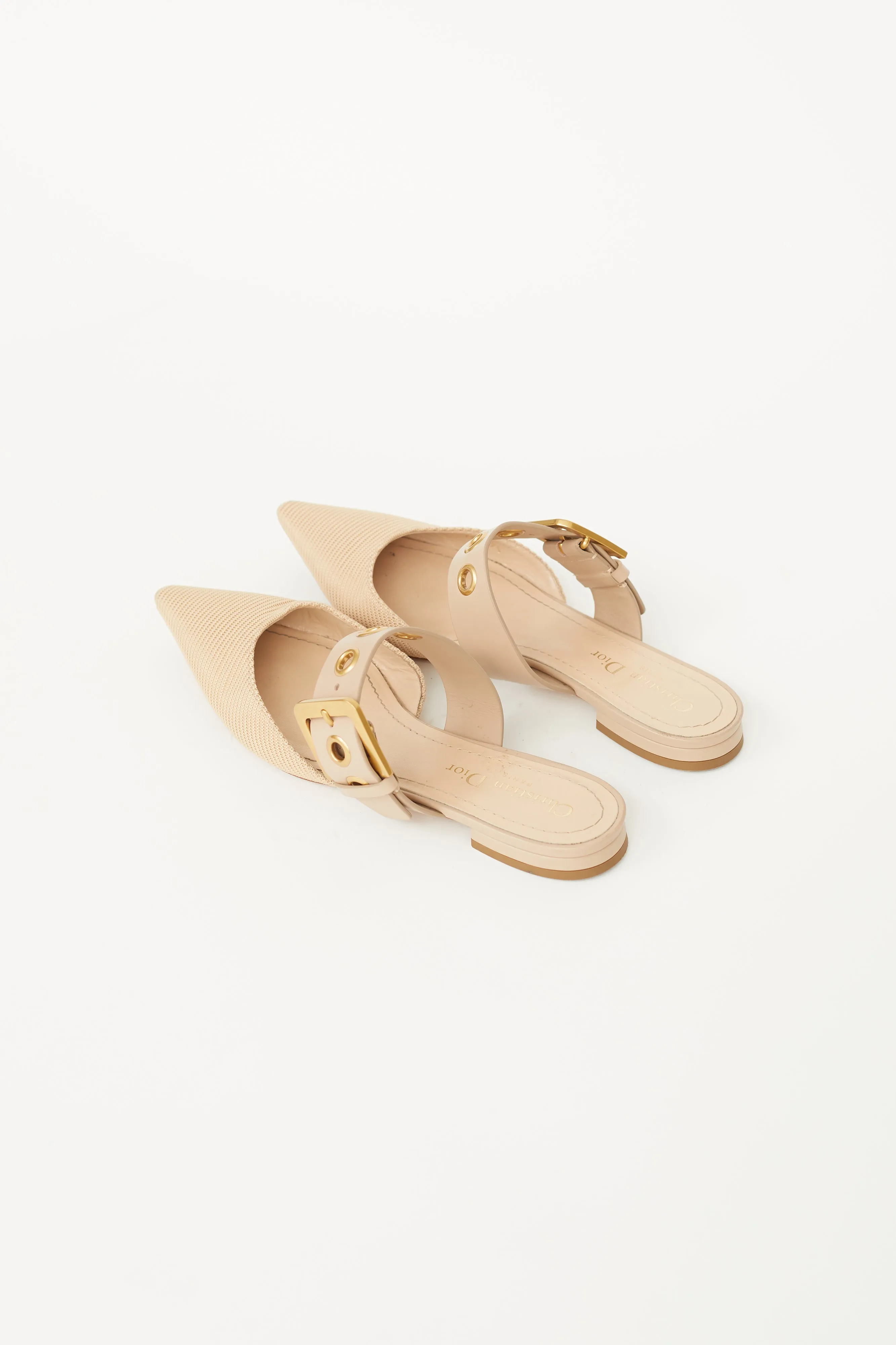 Beige D-Dior Technical Canvas Mule