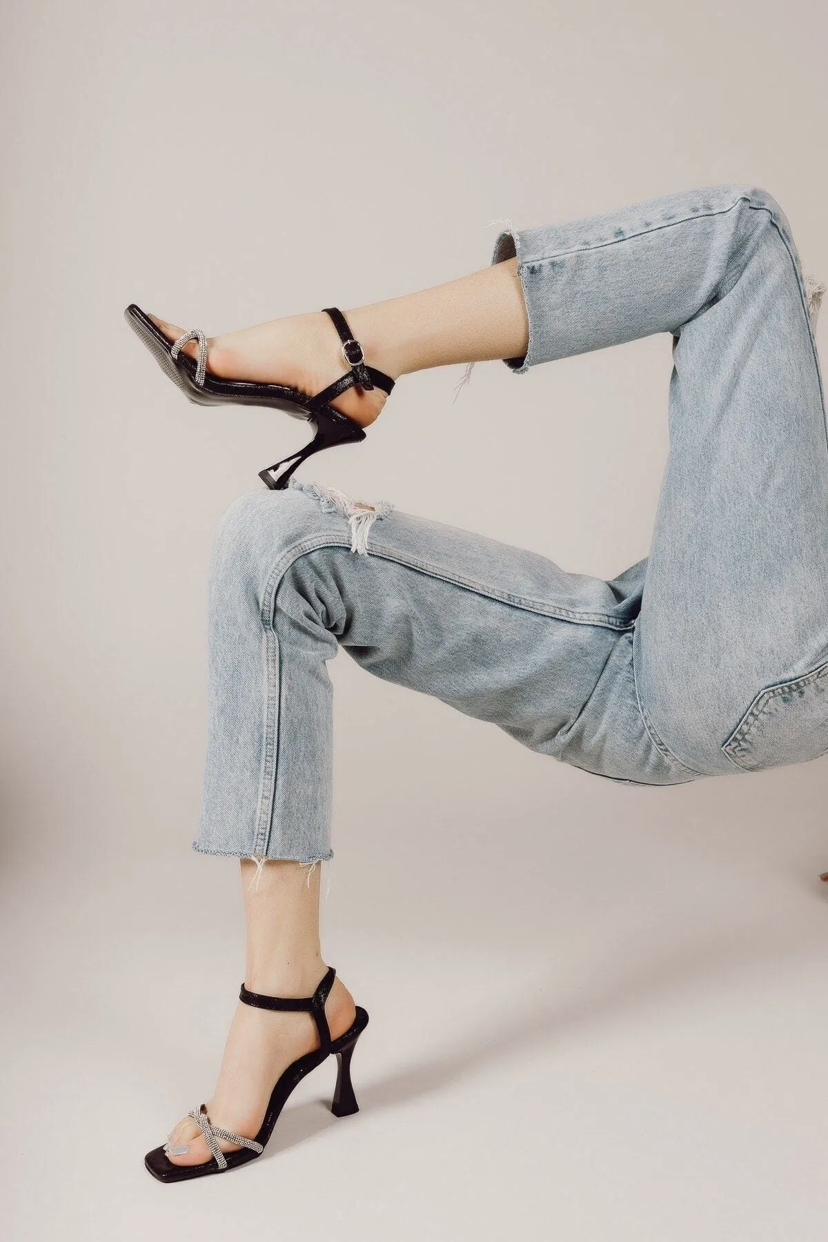 Black Sultan Women Heels Shoes 0012345