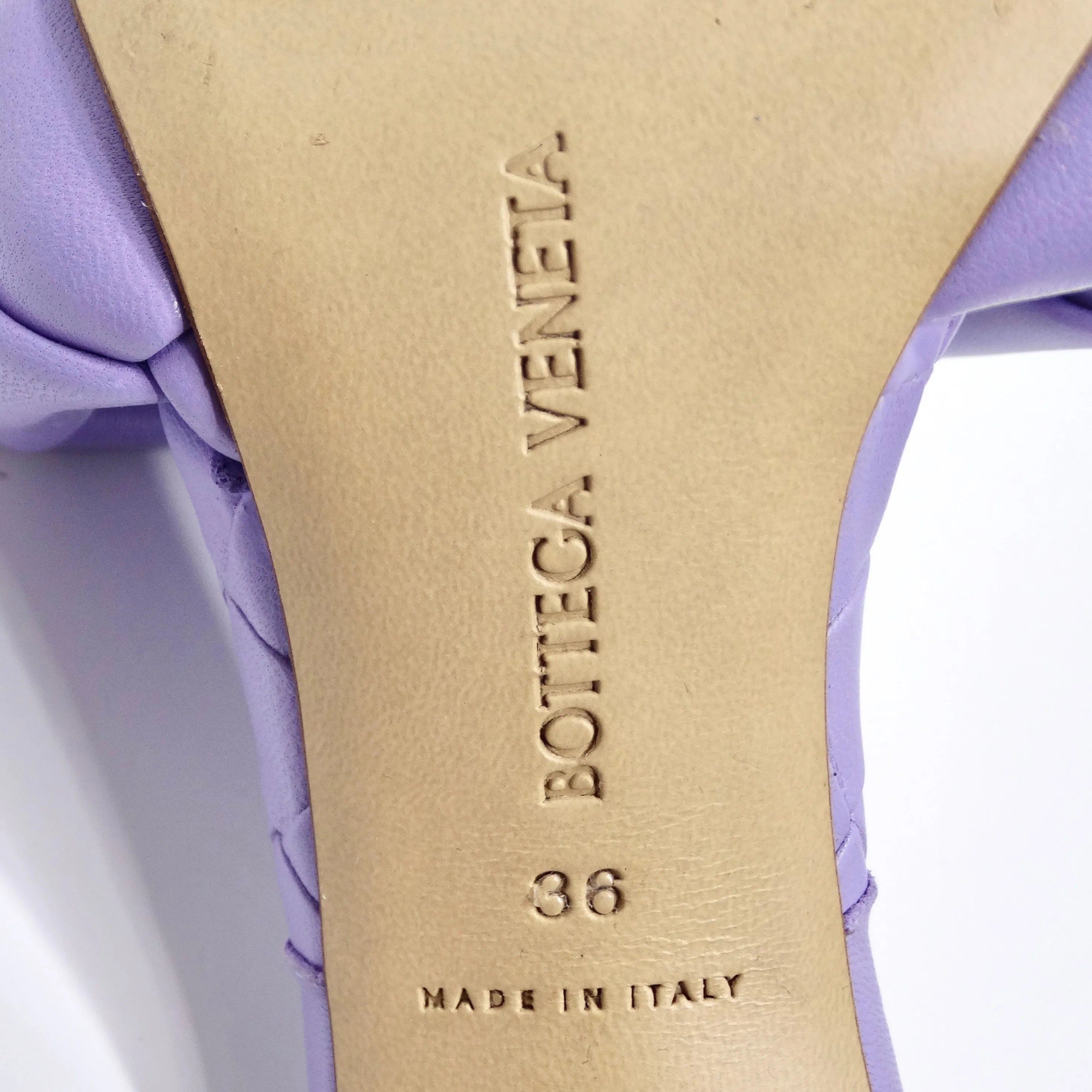 Bottega Veneta Purple Lido Sandals