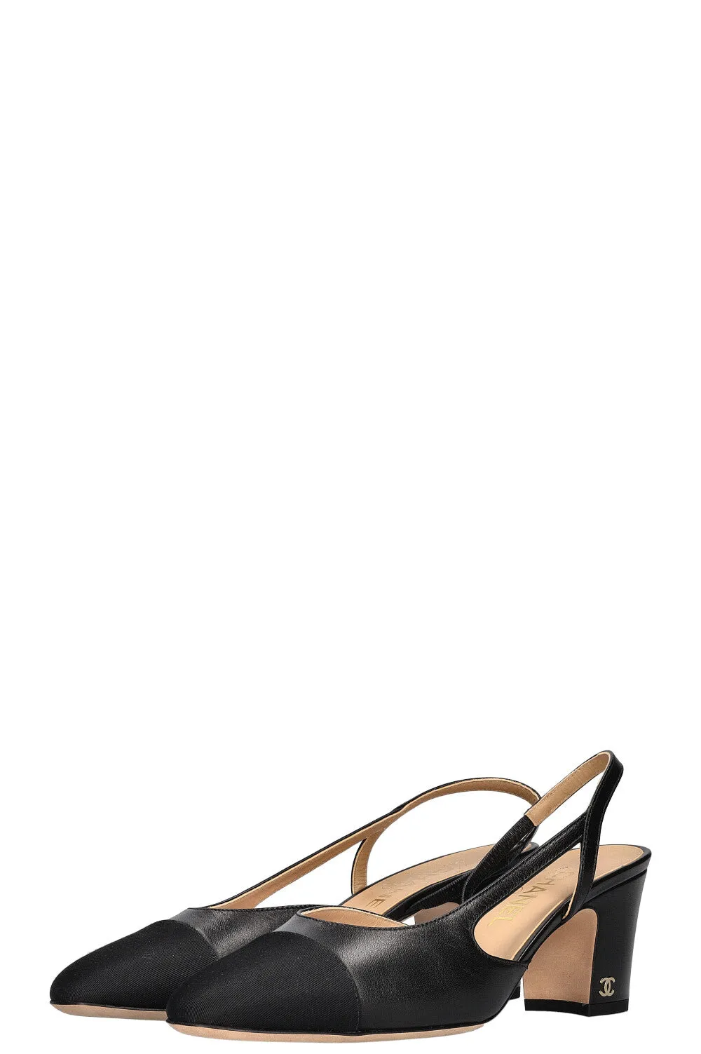 CHANEL Classic Slingback Heels Black