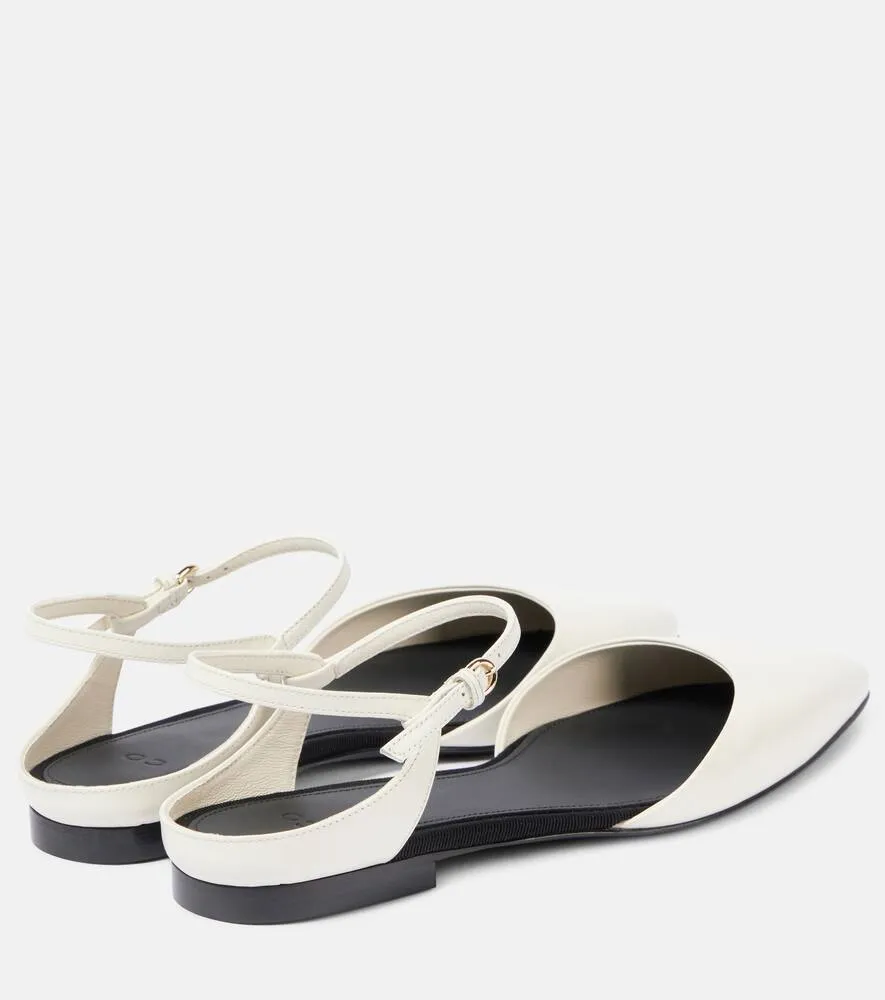 CO Leather slingback flats
