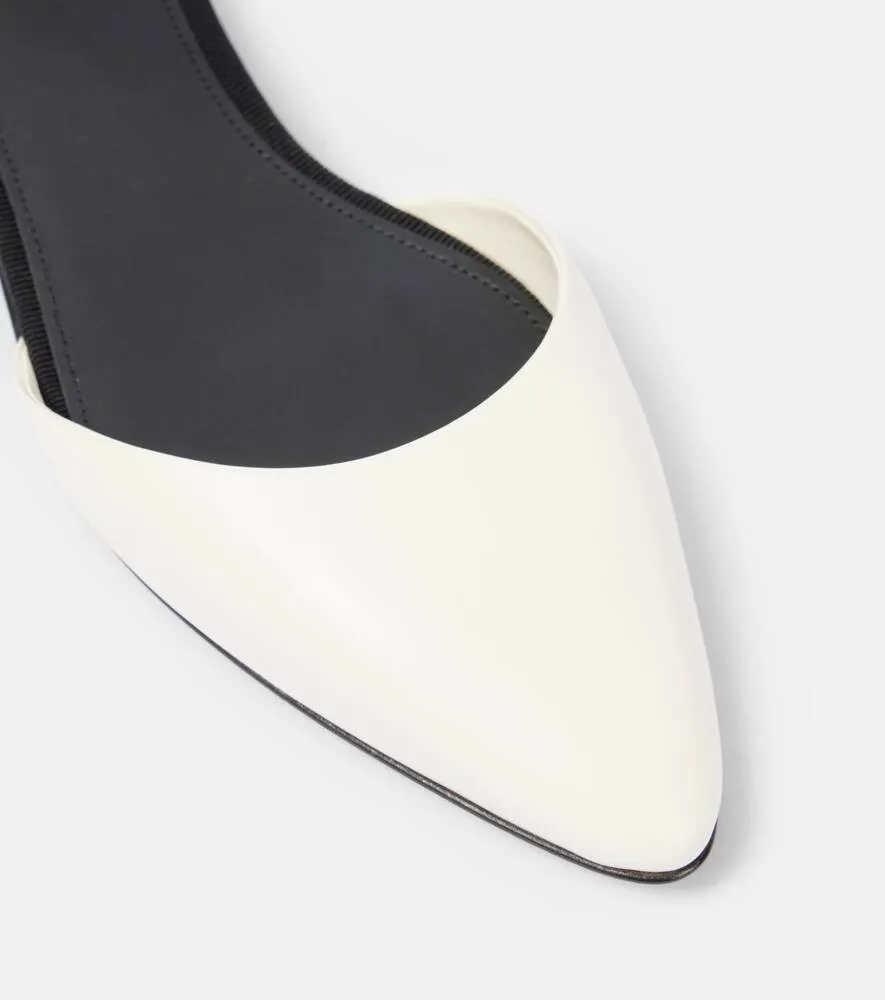 CO Leather slingback flats