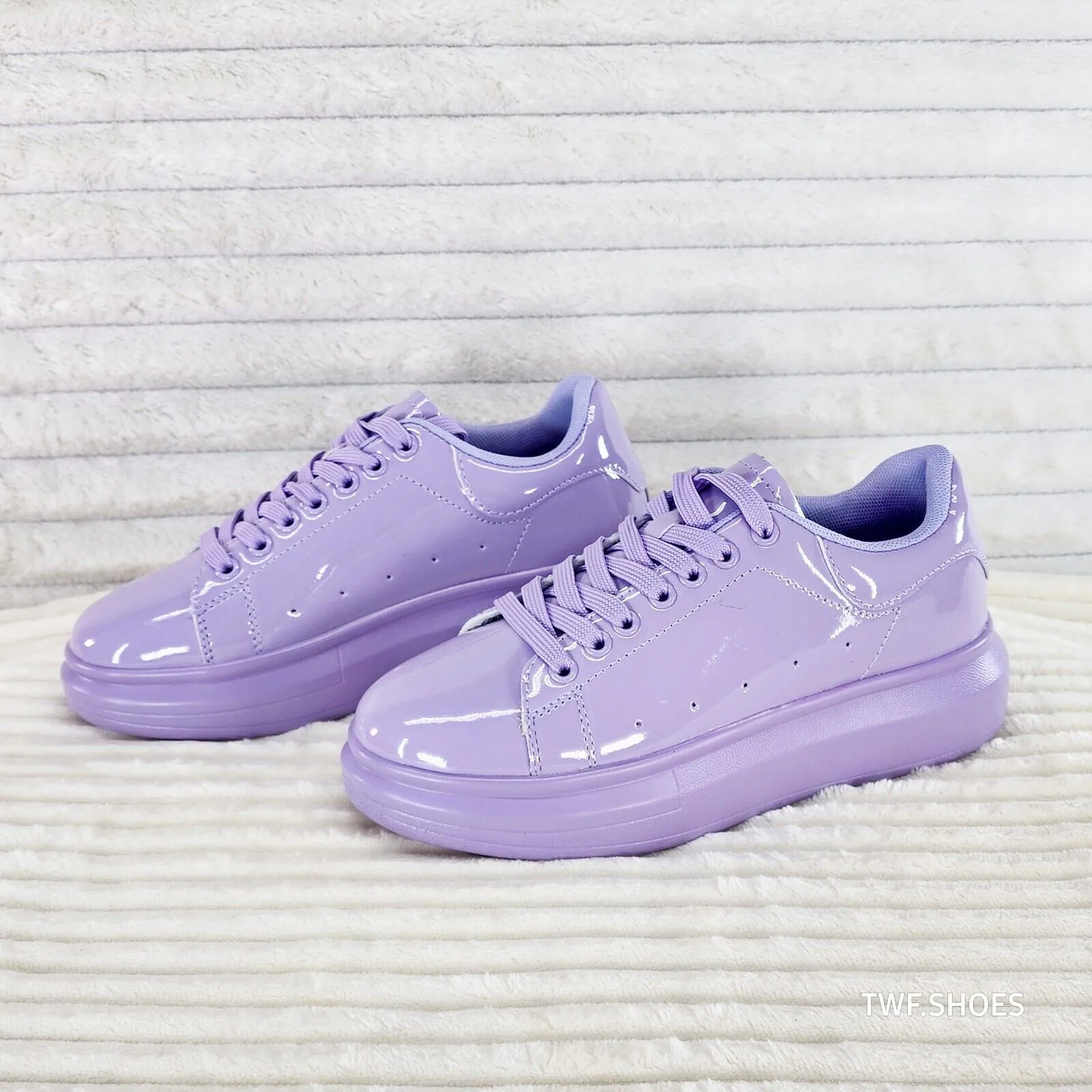 Cush Baby 3 Patent Lilac Purple Comfy Sneakers Tennis Shoes