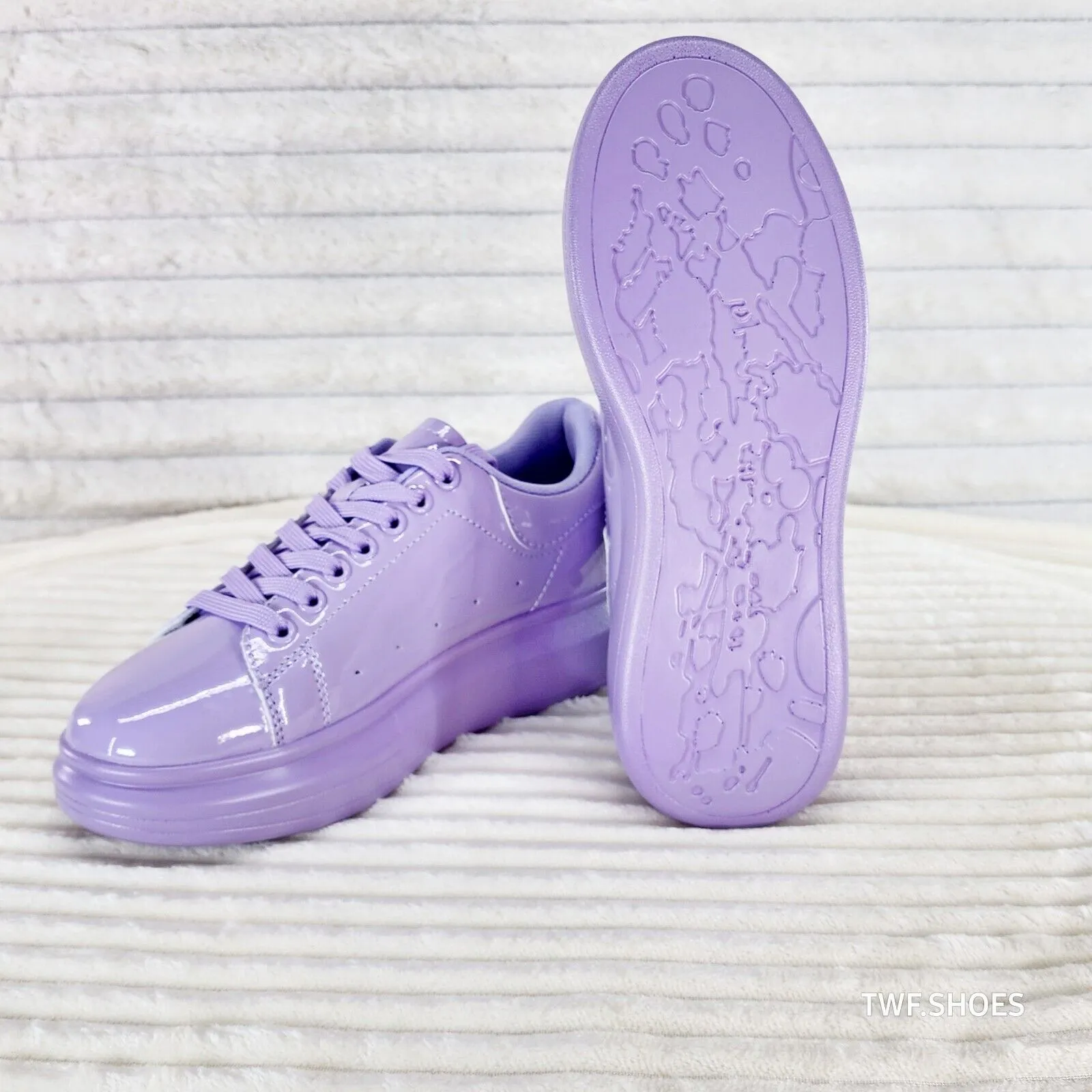 Cush Baby 3 Patent Lilac Purple Comfy Sneakers Tennis Shoes