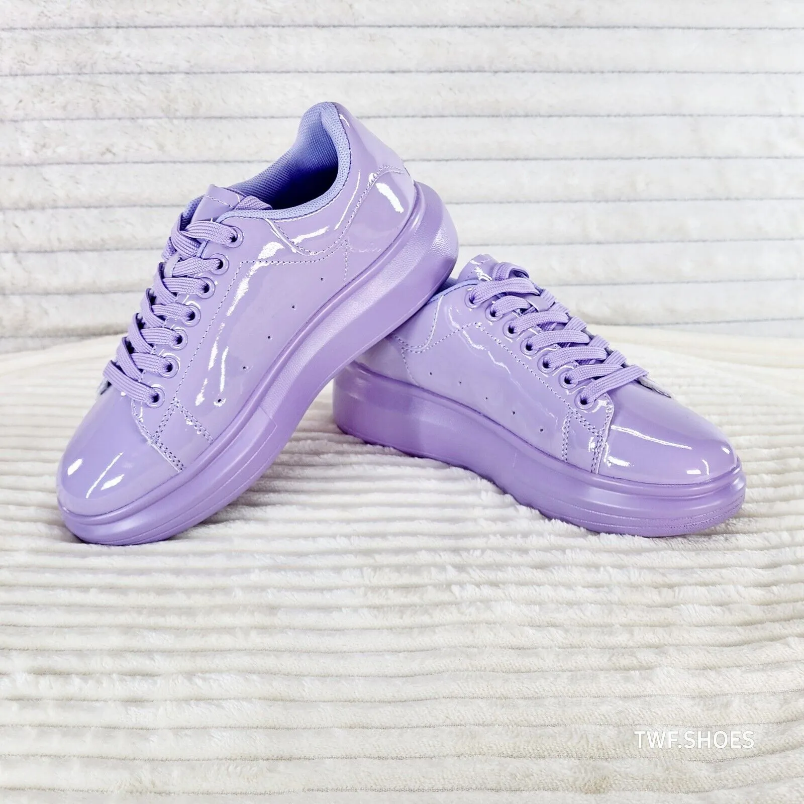 Cush Baby 3 Patent Lilac Purple Comfy Sneakers Tennis Shoes