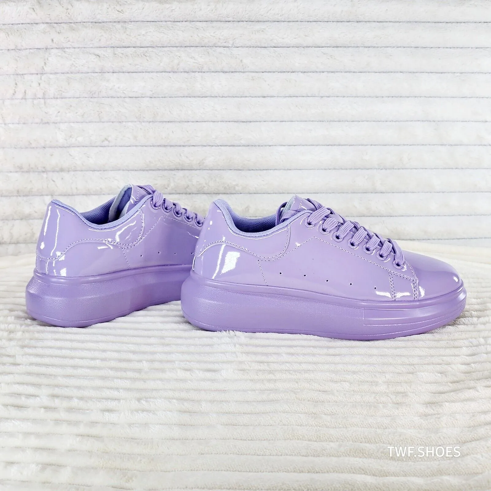 Cush Baby 3 Patent Lilac Purple Comfy Sneakers Tennis Shoes