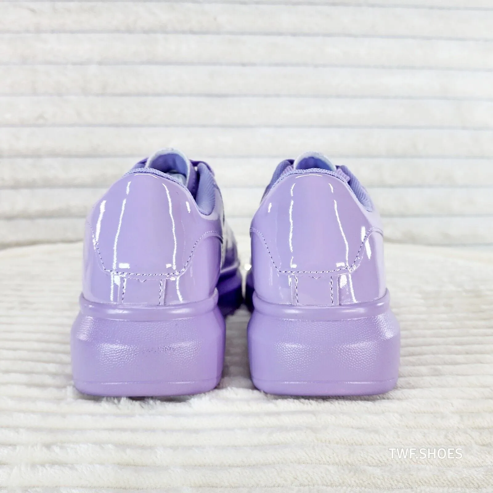 Cush Baby 3 Patent Lilac Purple Comfy Sneakers Tennis Shoes