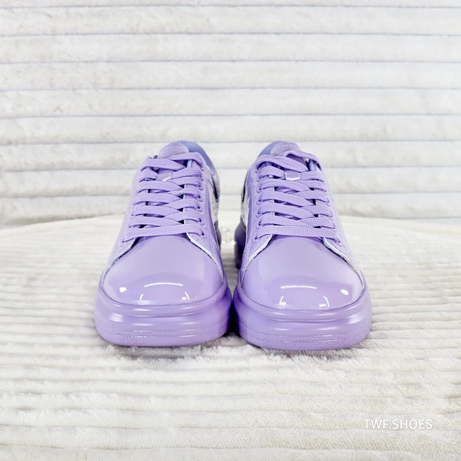 Cush Baby 3 Patent Lilac Purple Comfy Sneakers Tennis Shoes
