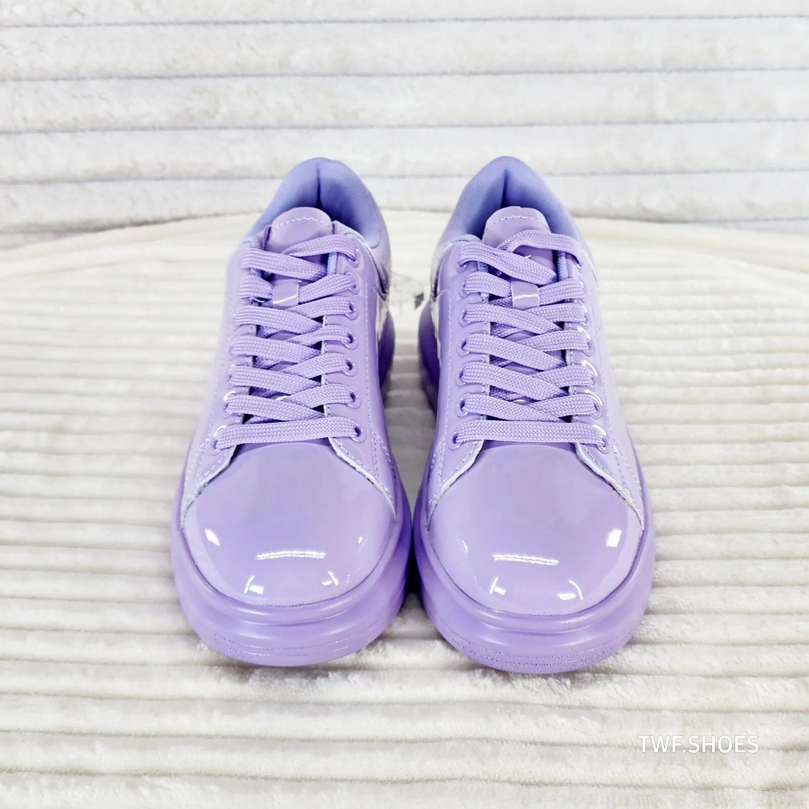 Cush Baby 3 Patent Lilac Purple Comfy Sneakers Tennis Shoes