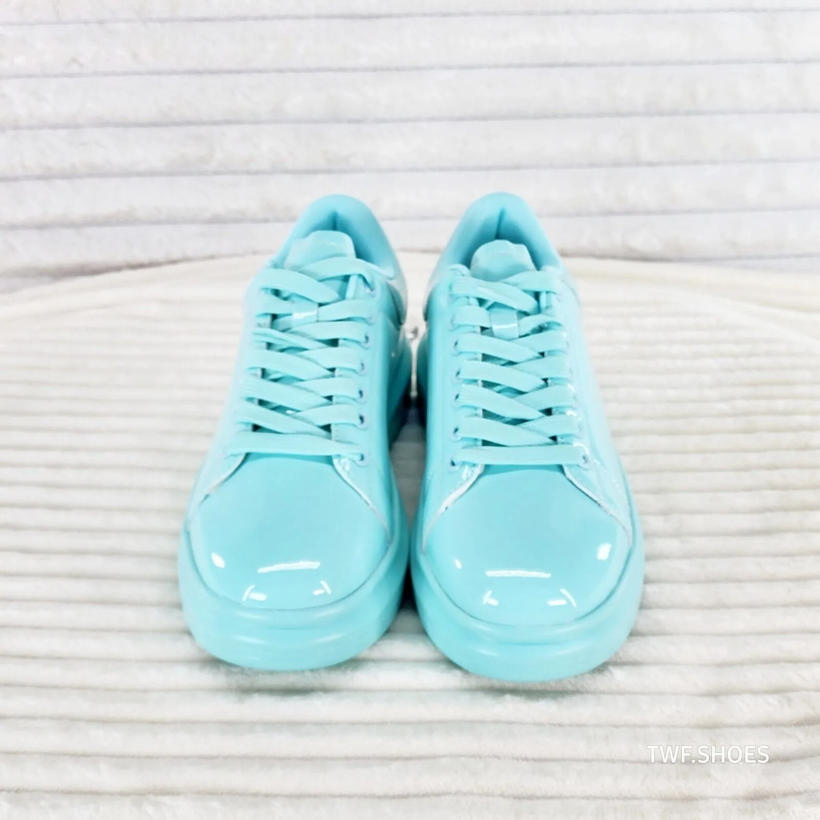 Cush Baby 3 Patent Mint Green Comfy Sneakers Tennis Shoes