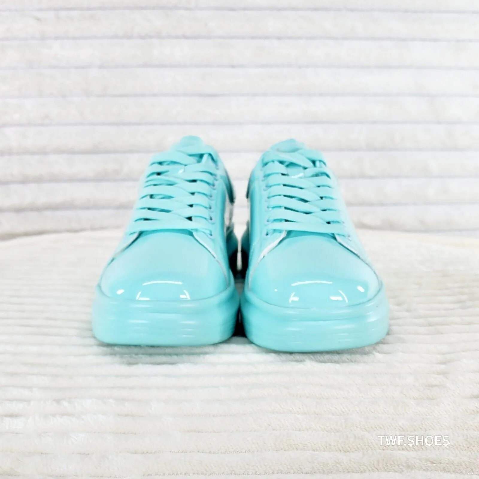 Cush Baby 3 Patent Mint Green Comfy Sneakers Tennis Shoes