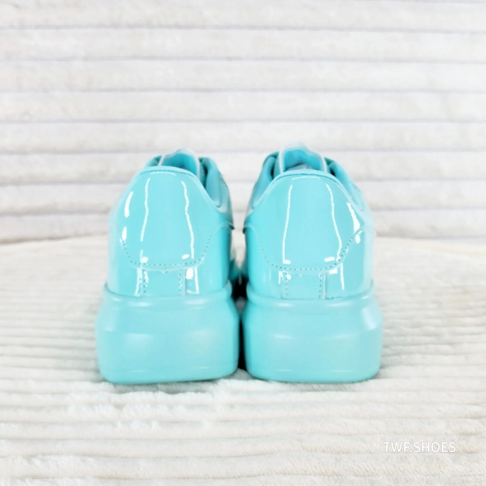 Cush Baby 3 Patent Mint Green Comfy Sneakers Tennis Shoes