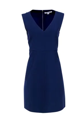Diane von Furstenberg - Purple Sleeveless Sheath Dress w/ Pockets Sz 12