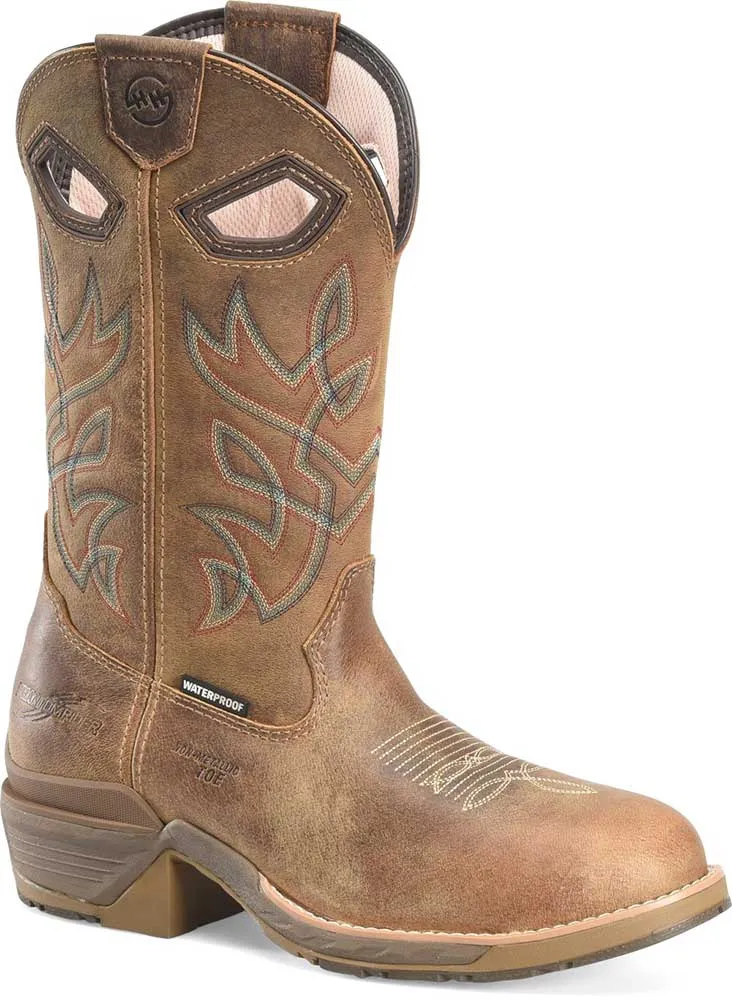 Double-H Boots Men's 12"" Wp U Toe Co Dark Brown