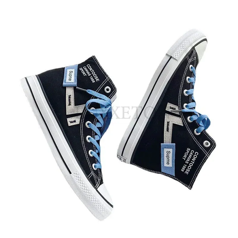 Emo-Skateschuhe für dich schwarz und orang
