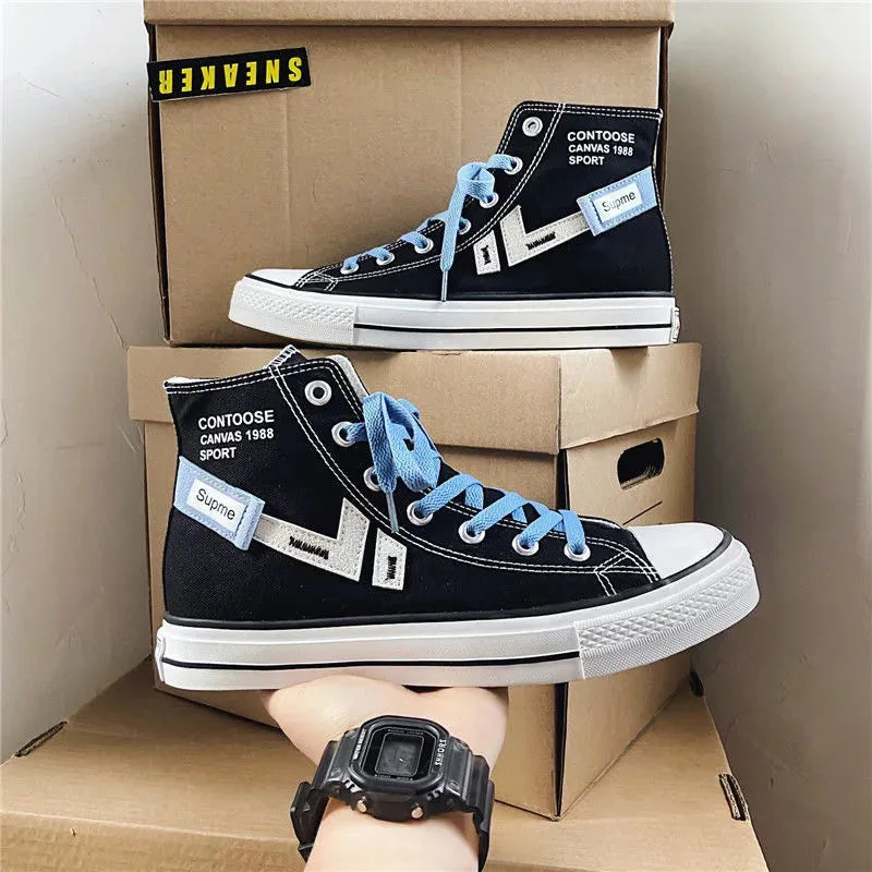 Emo-Skateschuhe für dich schwarz und orang
