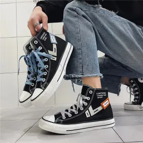 Emo-Skateschuhe für dich schwarz und orang