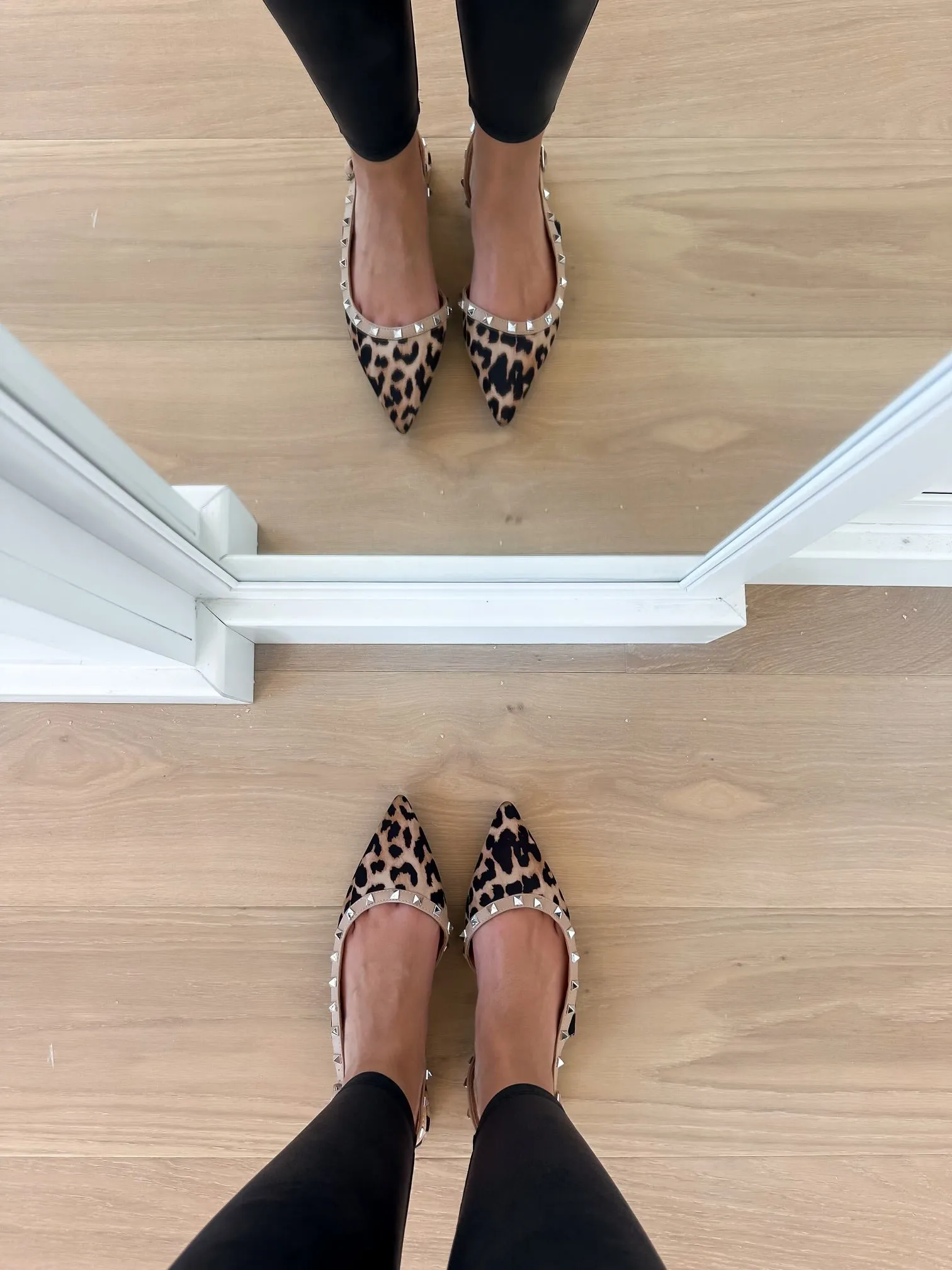 FINAL SALE!! Coco Leopard Studded Flats