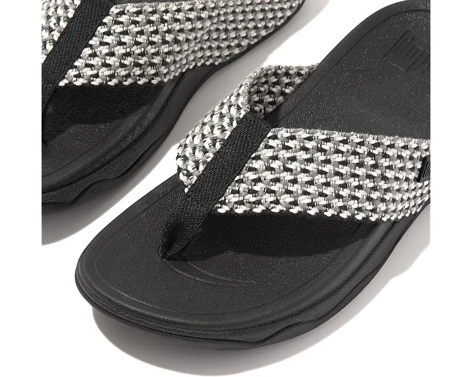 FitFlop Womens Surfa Multi Tone Webbing Toe Post Black