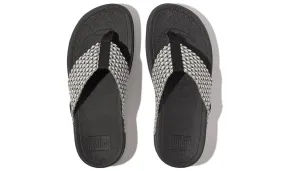 FitFlop Womens Surfa Multi Tone Webbing Toe Post Black