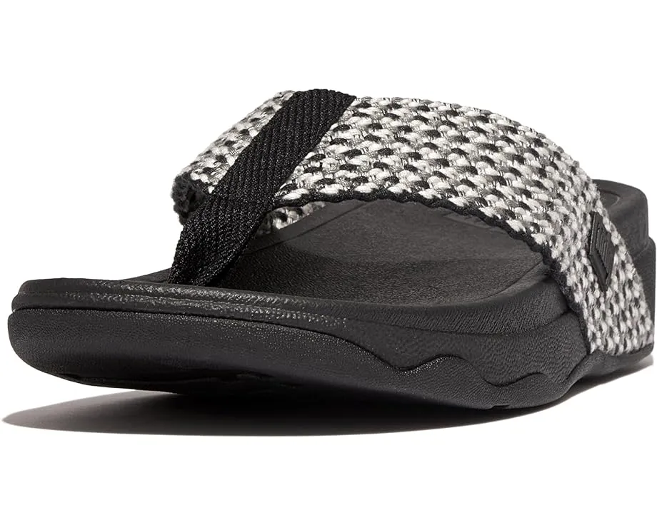 FitFlop Womens Surfa Multi Tone Webbing Toe Post Black