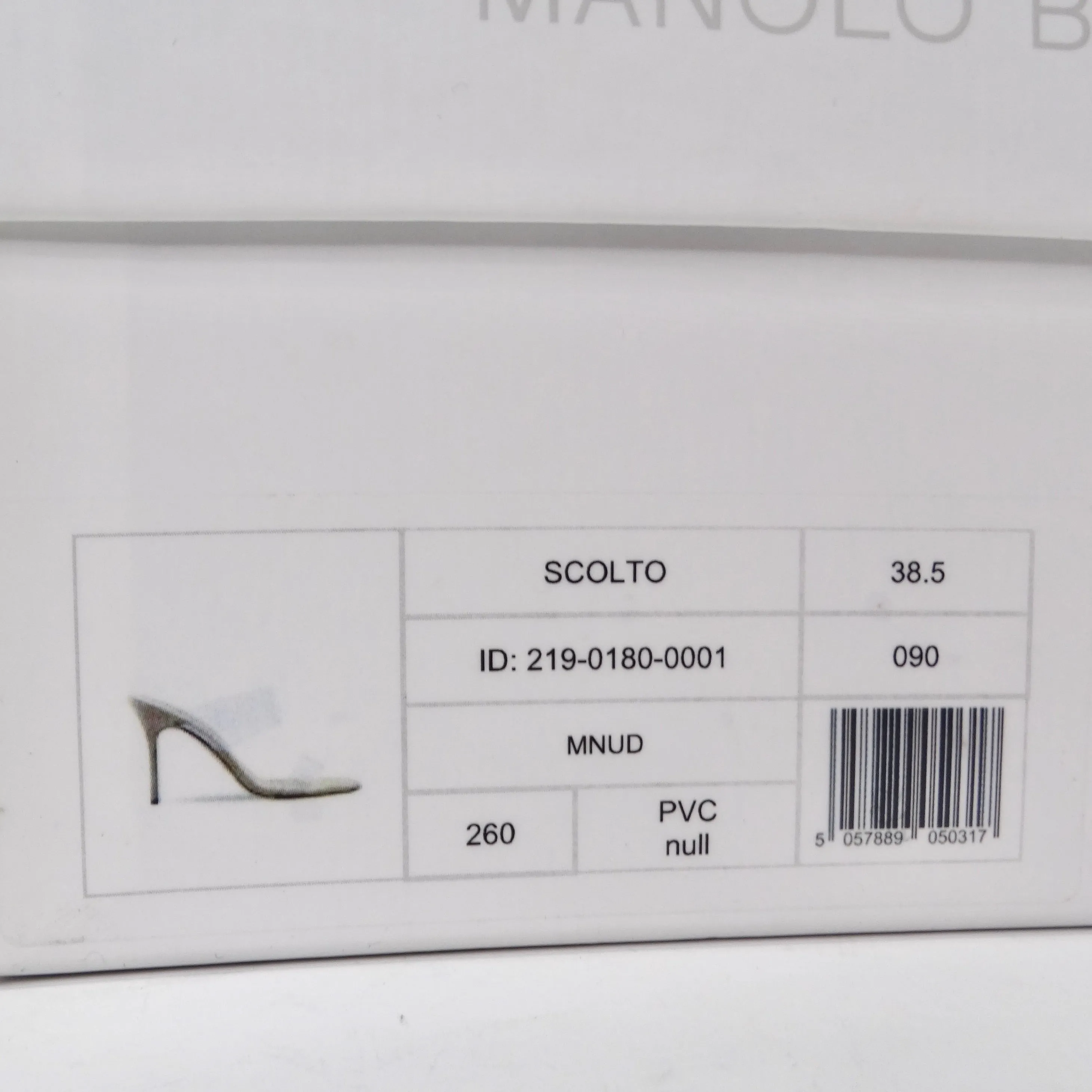 Manolo Blahnik Scolto Clear ECO PVC Open Toe Mules