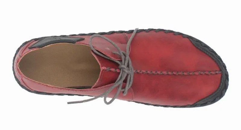 Men's Casual Breathable Genuine Leather Shoes | Plus Size