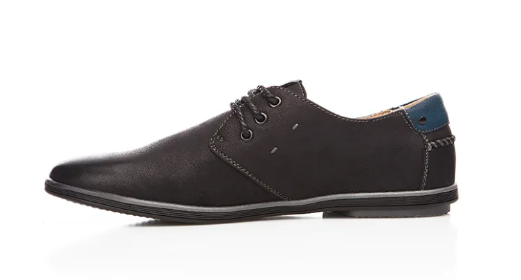 Men's Casual Lace-up Black Shoes | Men Flats Business Shoes