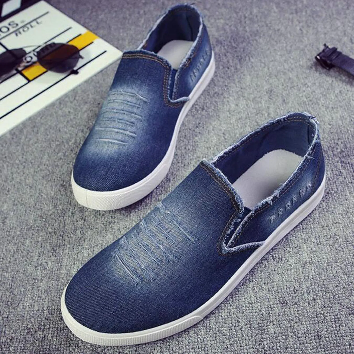 Men's Summer Casual Breathable Denim Flats