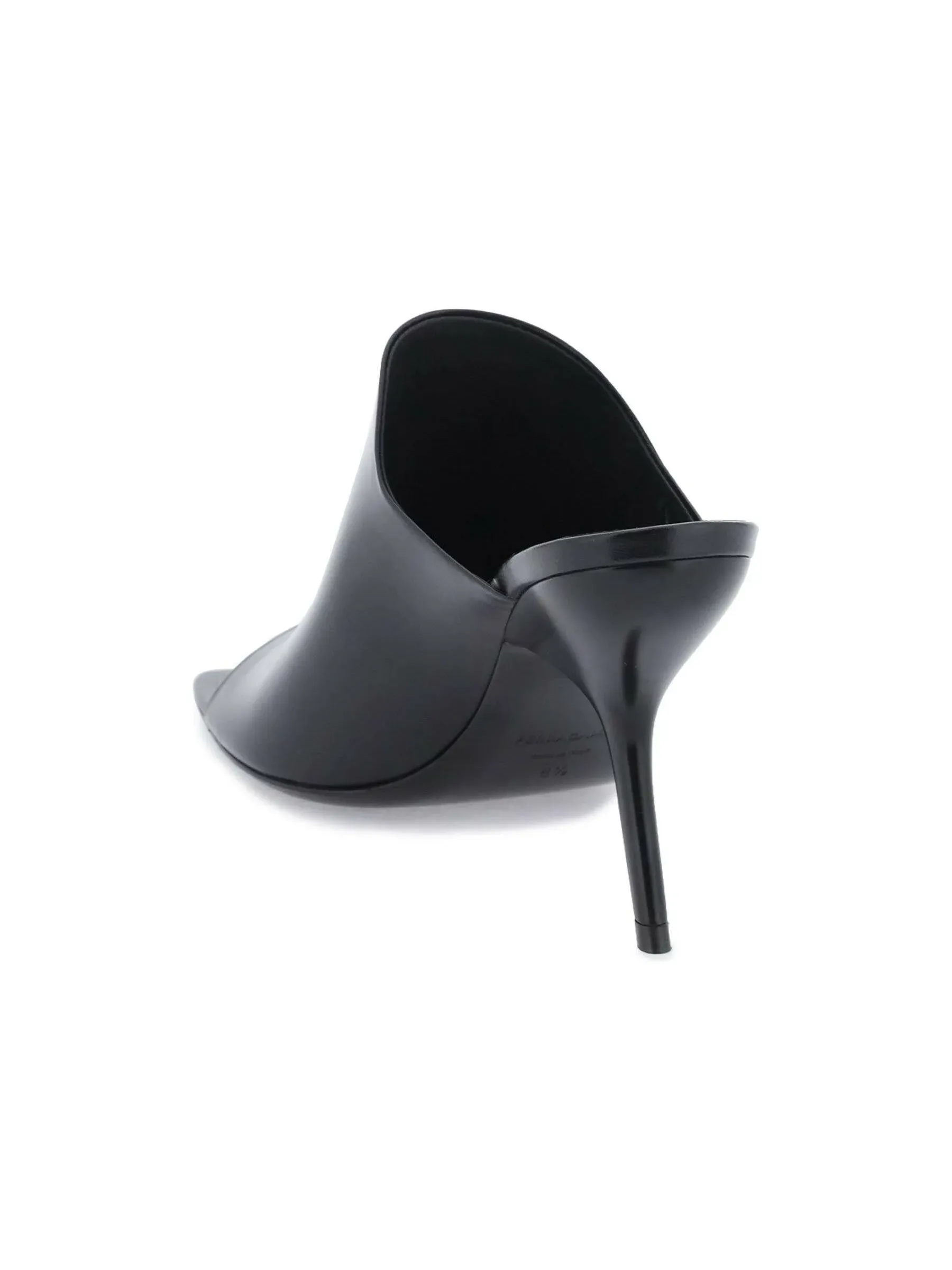 Nappa Leather High-Heeled Mules