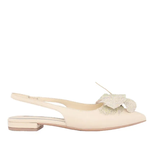 Nelli Coconut Cream | Slingback flat