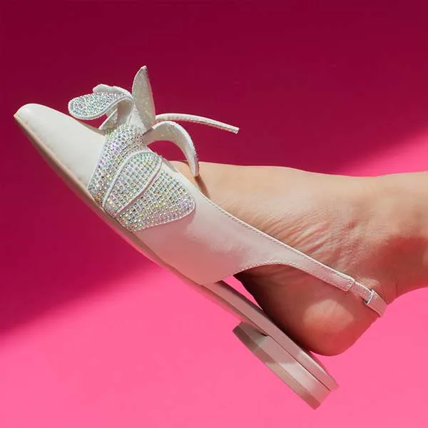 Nelli Coconut Cream | Slingback flat