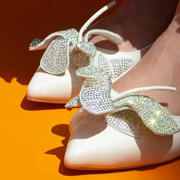 Nelli Coconut Cream | Slingback flat