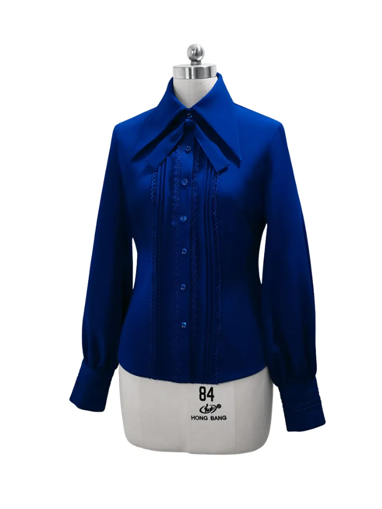 Pointed Brittish Shirt Collar Retro Dark Elegant