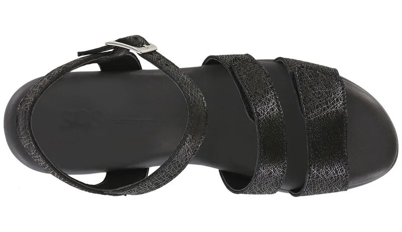 SAS Savanna Heel Strap Sandal - Web Black