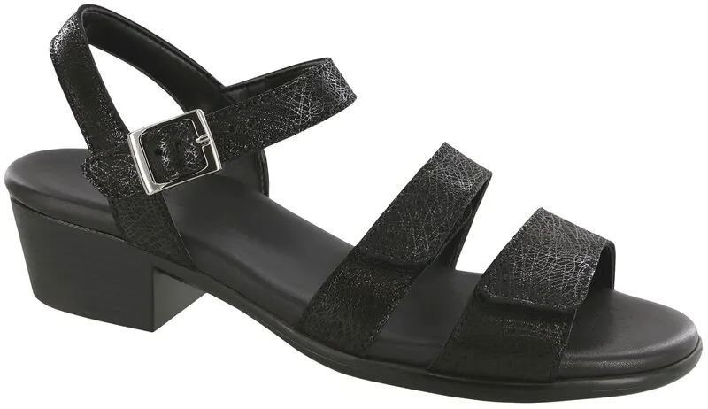 SAS Savanna Heel Strap Sandal - Web Black
